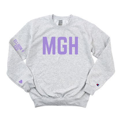 LILAC MGH ELLISON 9 - CCU CHAMPION CREWNECK