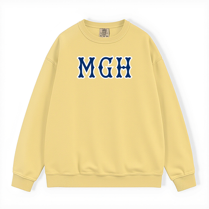 MGH NAVY SOX LETTERS CREWNECK