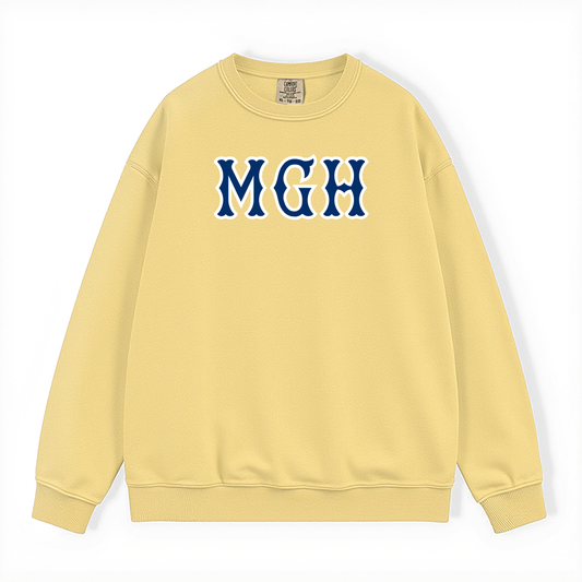 MGH NAVY SOX LETTERS CREWNECK