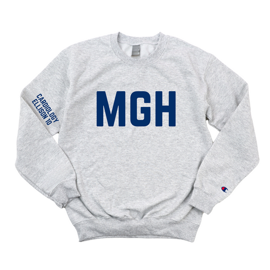 NAVY MGH CARDIOLOGY ELLISON 10 CHAMPION CREWNECK