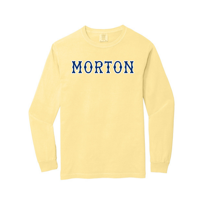 MORTON NAVY SOX LETTERS LONG SLEEVE