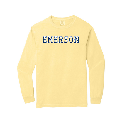 EMERSON NAVY SOX LETTERS LONG SLEEVE