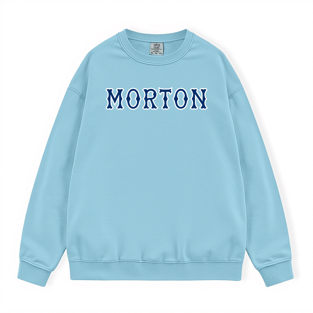 MORTON NAVY SOX LETTERS CREWNECK