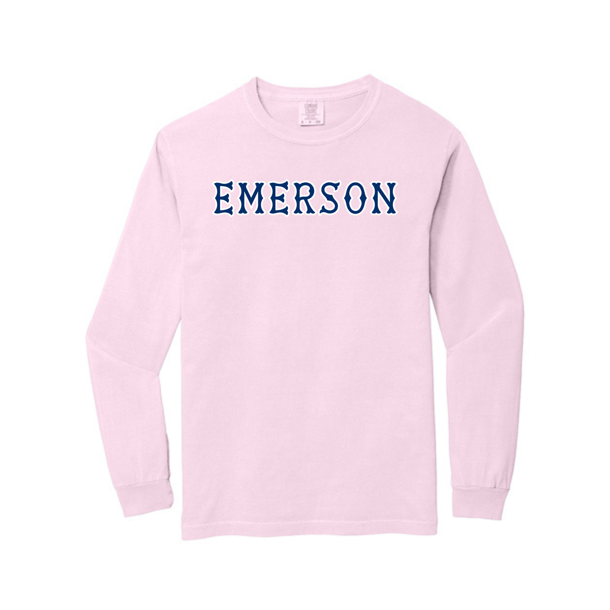 EMERSON NAVY SOX LETTERS LONG SLEEVE