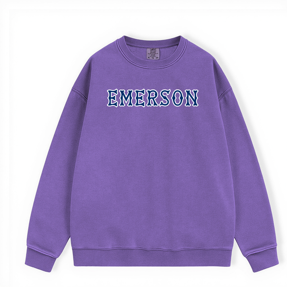 EMERSON NAVY SOX LETTERS CRWNECK