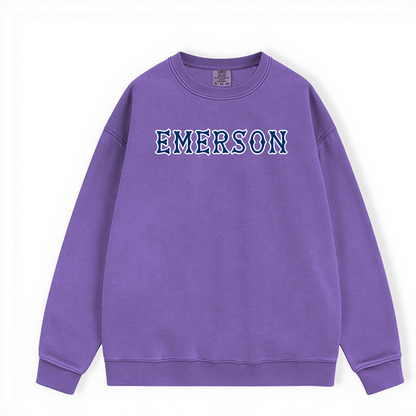 EMERSON NAVY SOX LETTERS CRWNECK