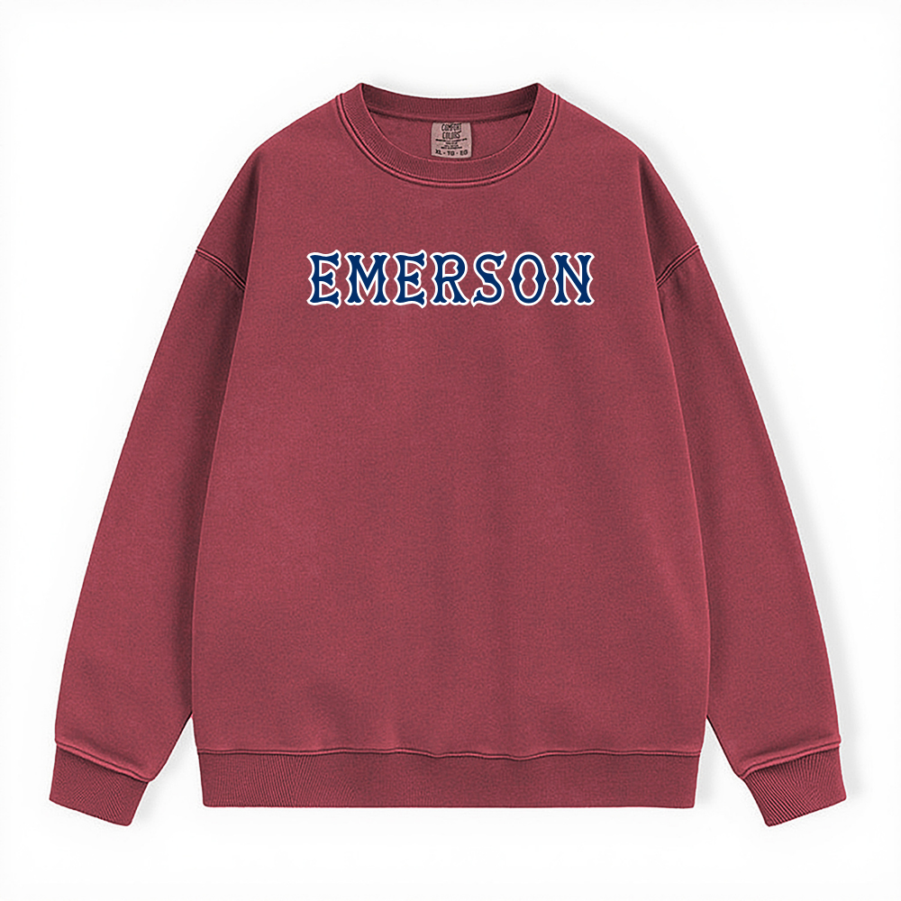 EMERSON NAVY SOX LETTERS CRWNECK