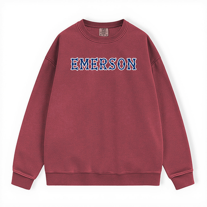 EMERSON NAVY SOX LETTERS CRWNECK