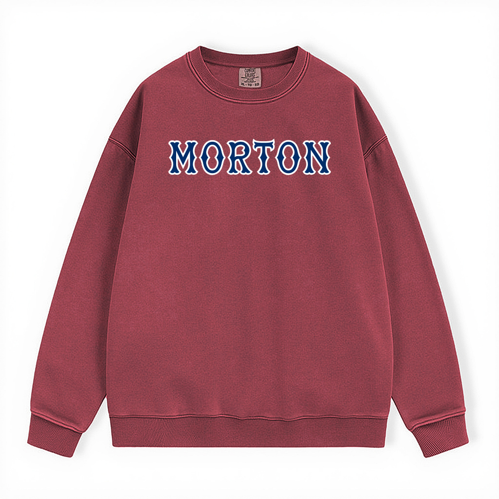 MORTON NAVY SOX LETTERS CREWNECK