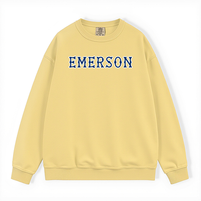 EMERSON NAVY SOX LETTERS CRWNECK
