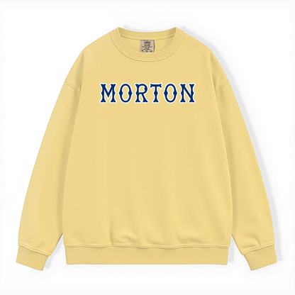 MORTON NAVY SOX LETTERS CREWNECK