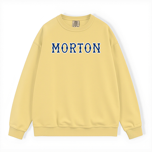 MORTON NAVY SOX LETTERS CREWNECK