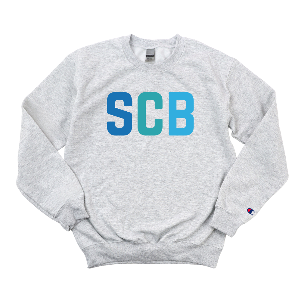 MULTICOLOR BLUE SCB CHAMPION CREWNECK