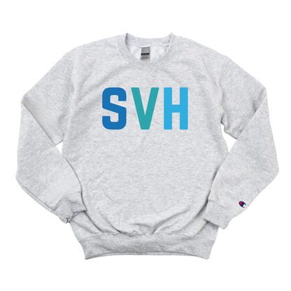 MULTICOLOR BLUE SVH CHAMPION CREWNECK