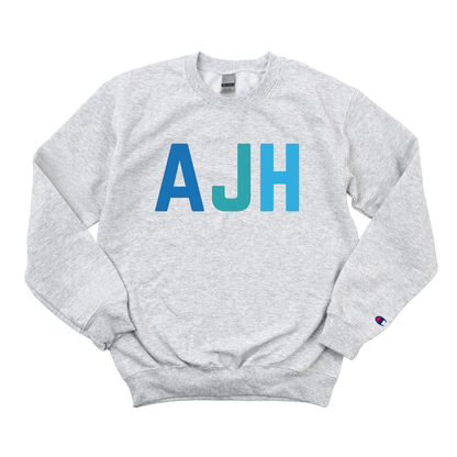 MULTICOLOR BLUE AJH CHAMPION CREWNECK