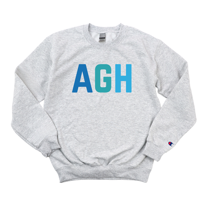MULTICOLOR BLUE AGH CHAMPION CREWNECK