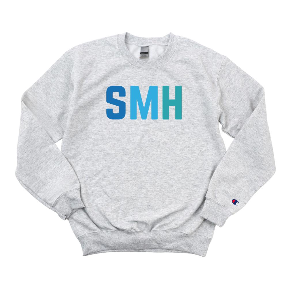 MULTICOLOR BLUE SMH CHAMPION CREWNECK
