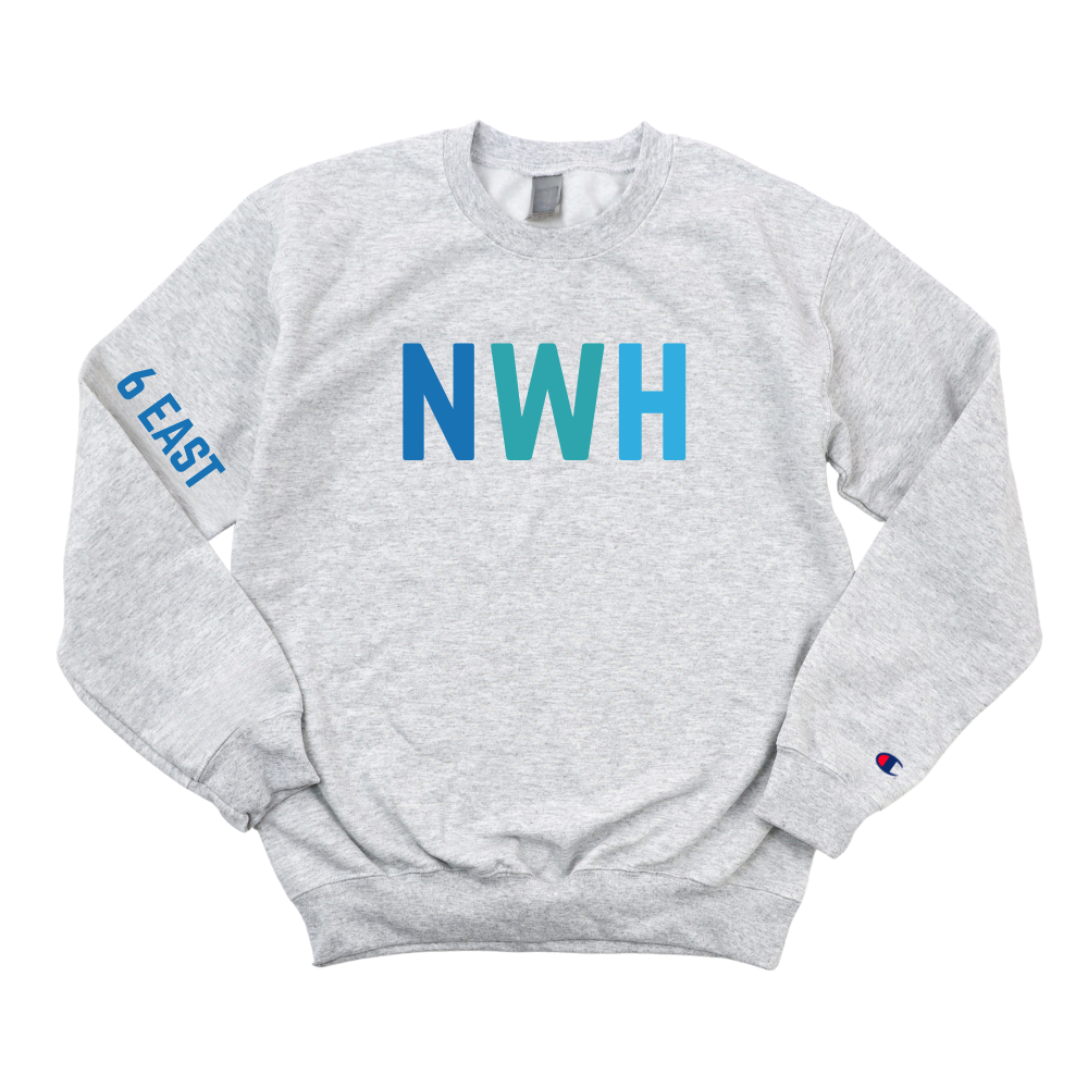 MULTICOLOR BLUE NWH 6 EAST CHAMPION CREWNECK