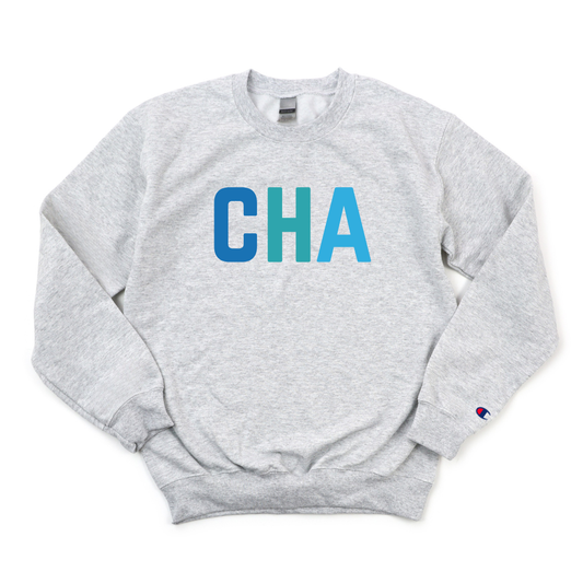 MULTICOLOR BLUE CHA CHAMPION CREWNECK