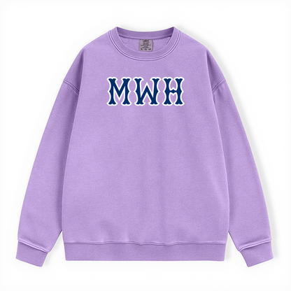 MWH NAVY SOX LETTERS CREWNECK