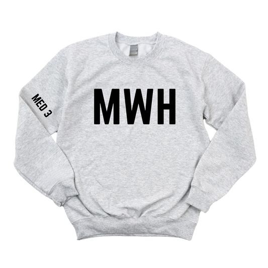 BLACK MWH MED 3 CHAMPION CREWNECK