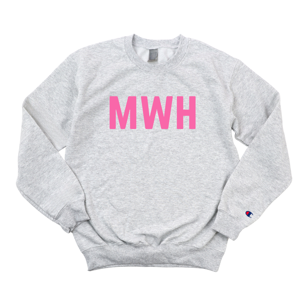 PINK MWH RN CHAMPION CREWNECK - CLEARANCE
