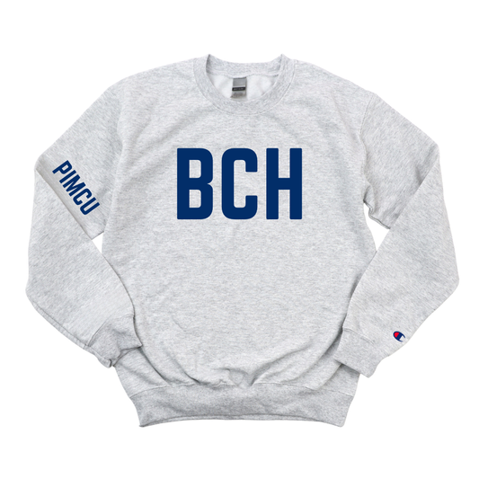 NAVY BCH PIMCU CHAMPION CREWNECK