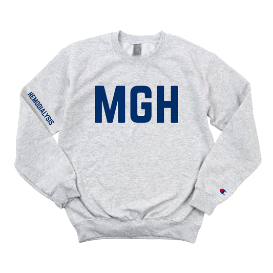 NAVY MGH NURSING HEMODIALYSIS CHAMPION CREWNECK