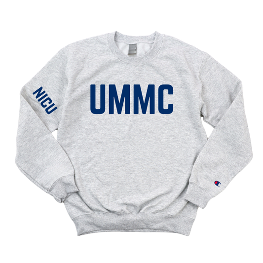 NAVY BLUE UMMC NICU CHAMPION CREWNECK
