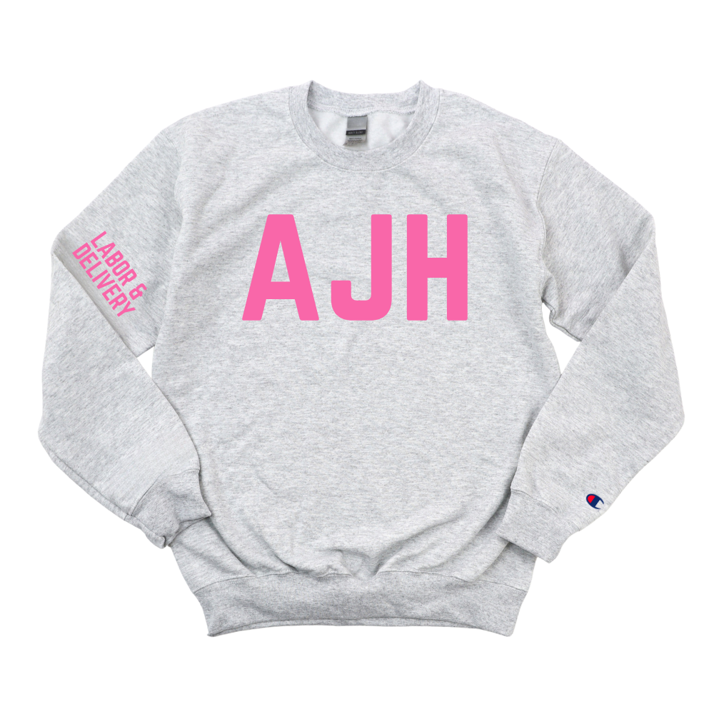 AJH LABOR & DELIVERY CHAMPION CREWNECK
