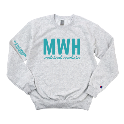 BLACK MWH MED 3 CHAMPION CREWNECK
