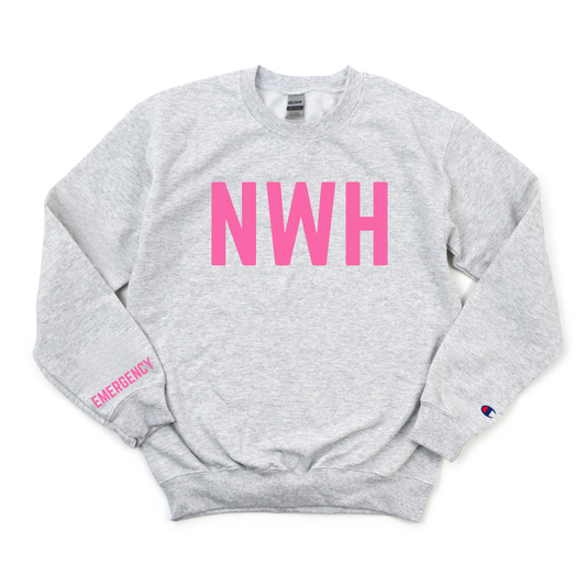 PINK NWH EMERGENCY CHAMPION CREWNECK