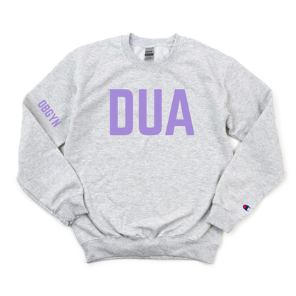 LILAC DUA OBGYN R.D.M.S CHAMPION CREWNECK