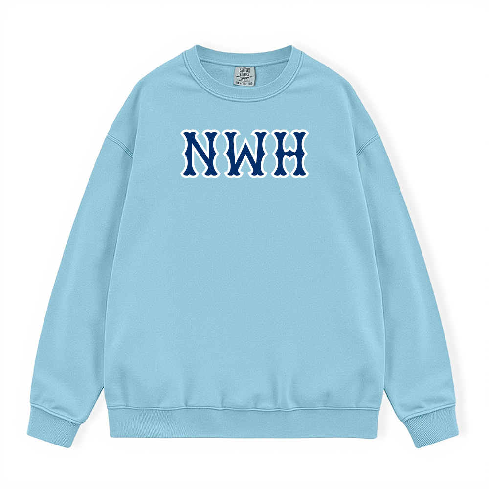 NWH NAVY SOX LETTERS CREWNECK