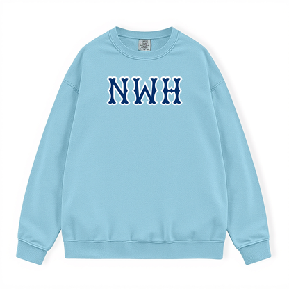 NWH NAVY SOX LETTERS CREWNECK