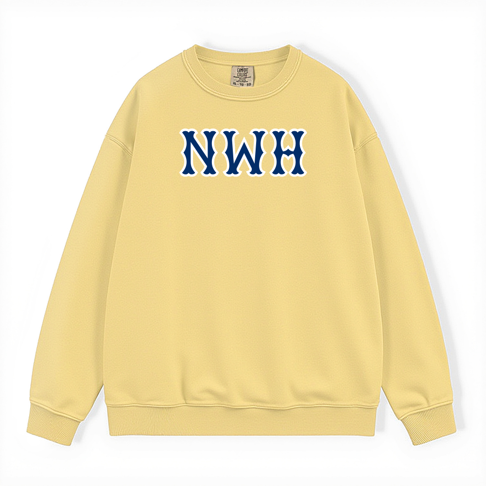 NWH NAVY SOX LETTERS CREWNECK