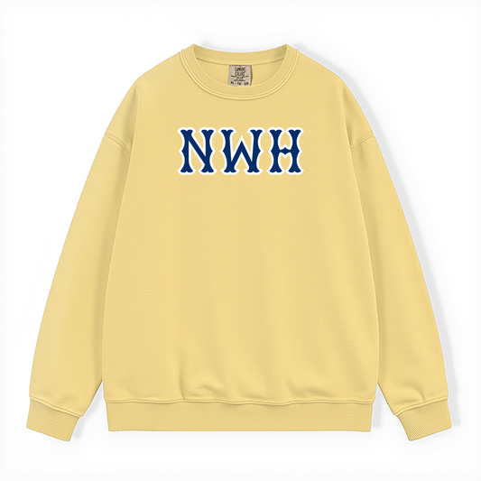 NWH NAVY SOX LETTERS CREWNECK