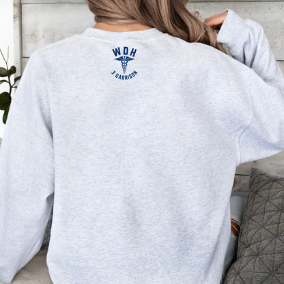 NAVY BLUE WDH 3 GARRISON CHAMPION CREWNECK