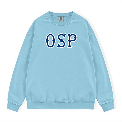 OSP NAVY SOX LETTERS CREWNECK