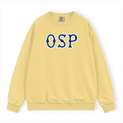 OSP NAVY SOX LETTERS CREWNECK