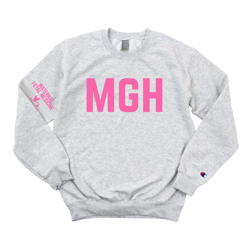 PINK MGH OBSTETRICS & GYNECOLOGY CHAMPION CREWNECK