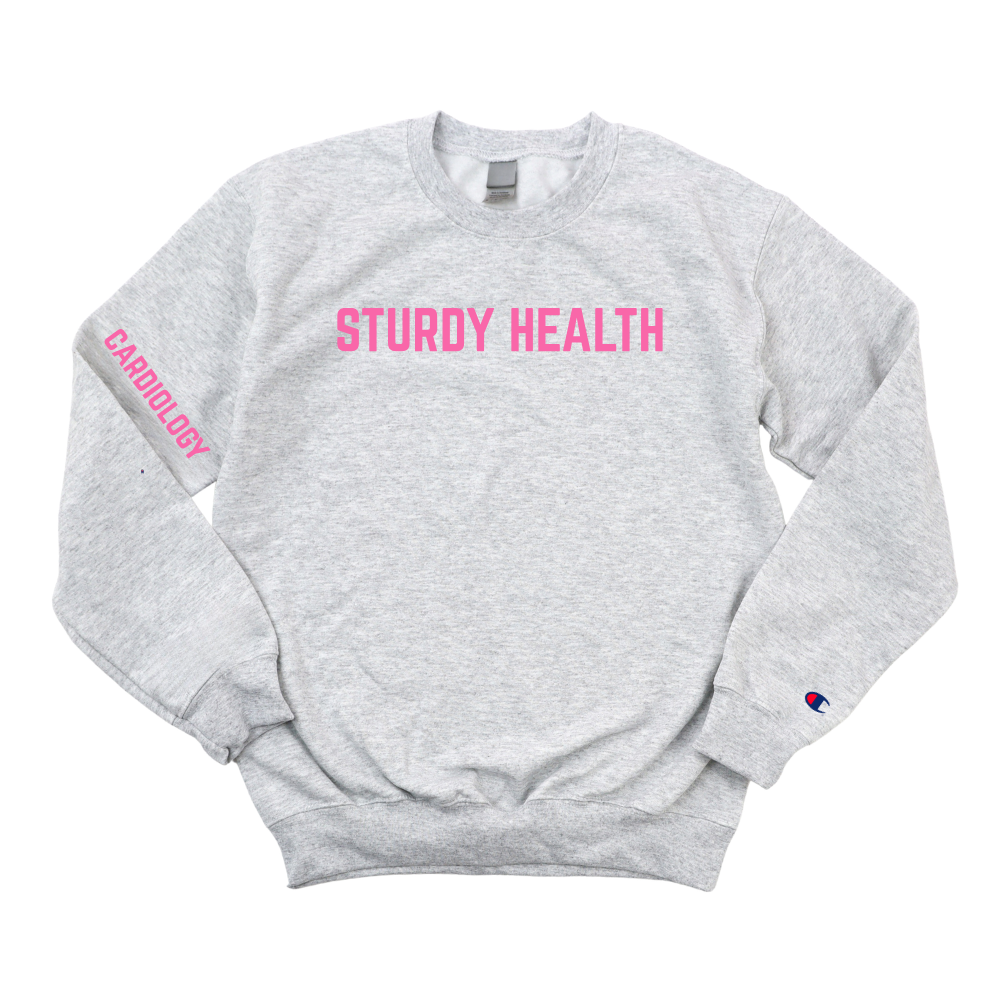 PINK STURDY HEALTH CARDIOLOGY CHAMPION CREWNECK