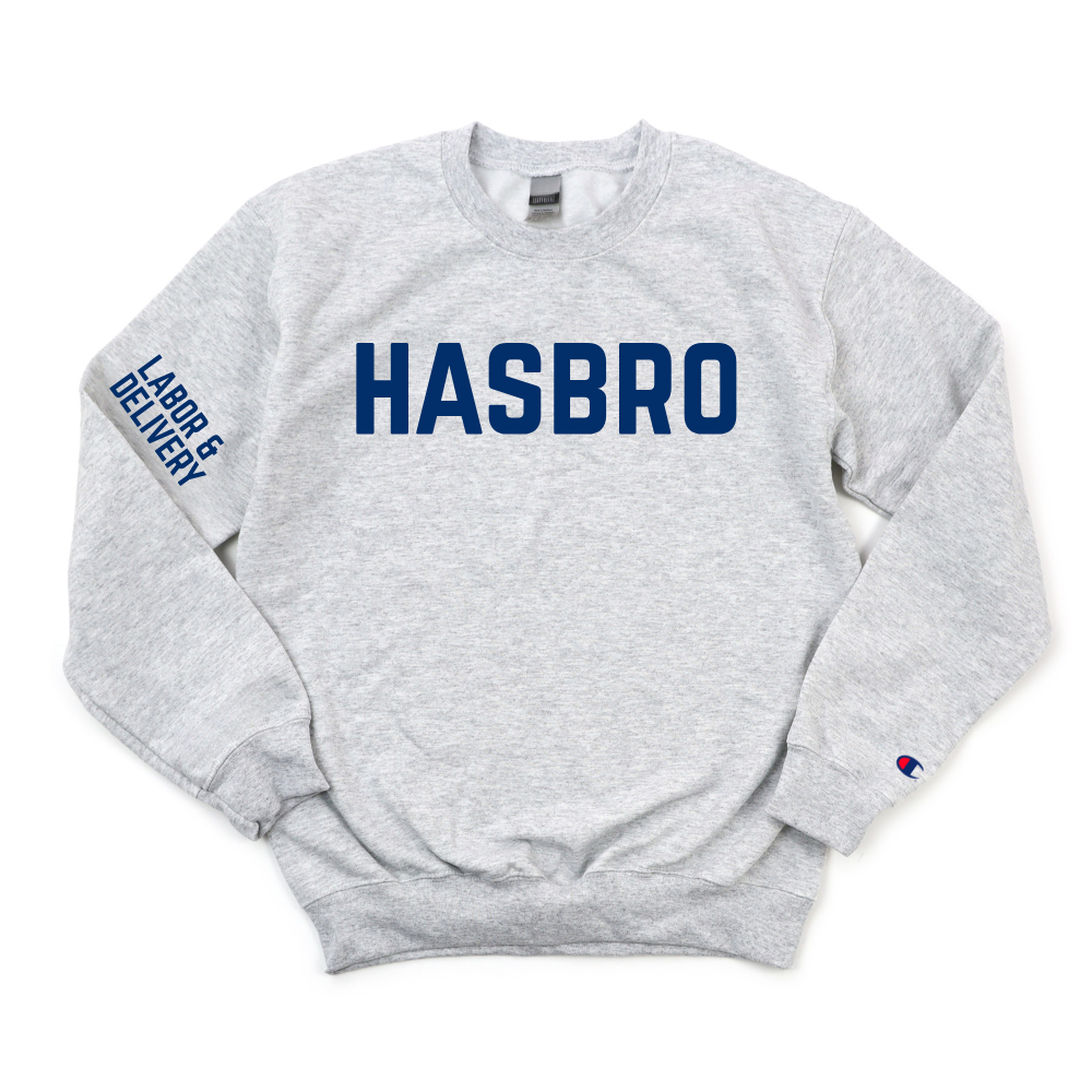 HASBRO LABOR & DELIVERY CHAMPION CREWNECK