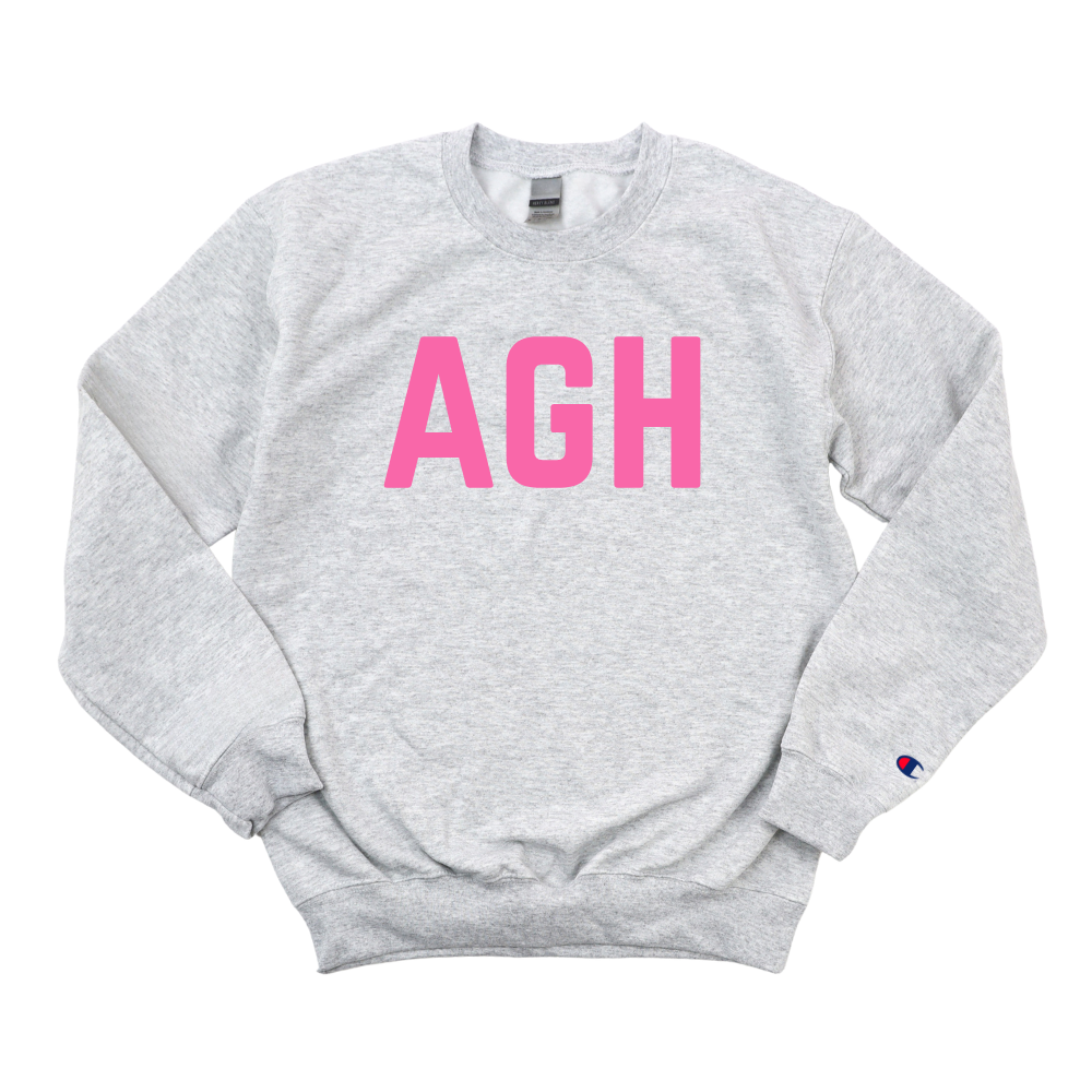 PINK AGH BREAST CANCER AWARENESS CHAMPION CREWNECK