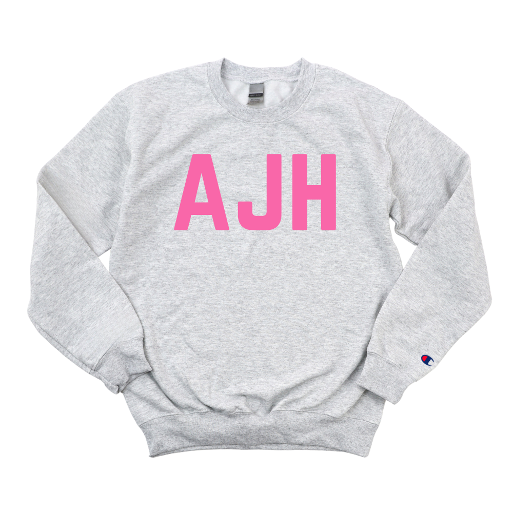 PINK AJH BREAST CANCER AWARENESS CHAMPION CREWNECK