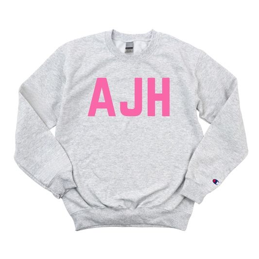 PINK AJH BREAST CANCER AWARENESS CHAMPION CREWNECK