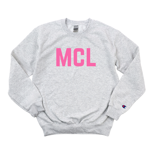 PINK MCL CHAMPION CREWNECK