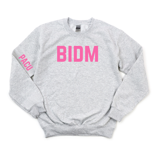 PINK BIDM SURGICAL SERVICES - PACU CHAMPION CREWNECK