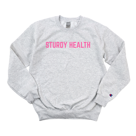 PINK STURDY HEALTH BREAST CANCER AWARENESS CHAMPION CREWNECK