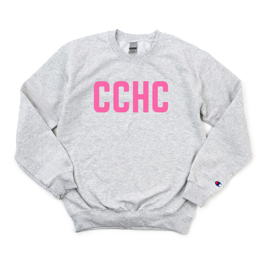PINK CCHC BREAST CANCER AWARENESS CHAMPION CREWNECK